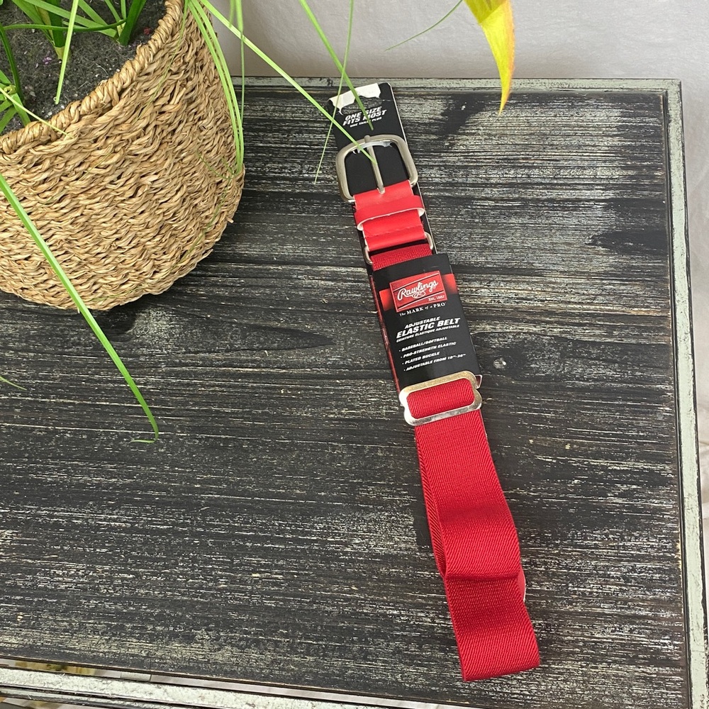 Rawlings Red Elastic Belt 18-36” NEW OS